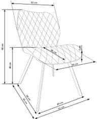 Halmar Étkező szék K360 - szürke/fekete