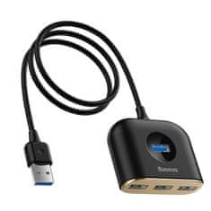 BASEUS Square Round HUB adapter 4x USB, fekete