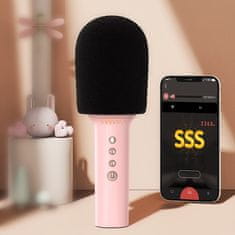 Joyroom JR-MC5 karaoke mikrofon, rózsaszín