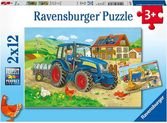 Ravensburger Puzzle Az építkezésen 2x12 db