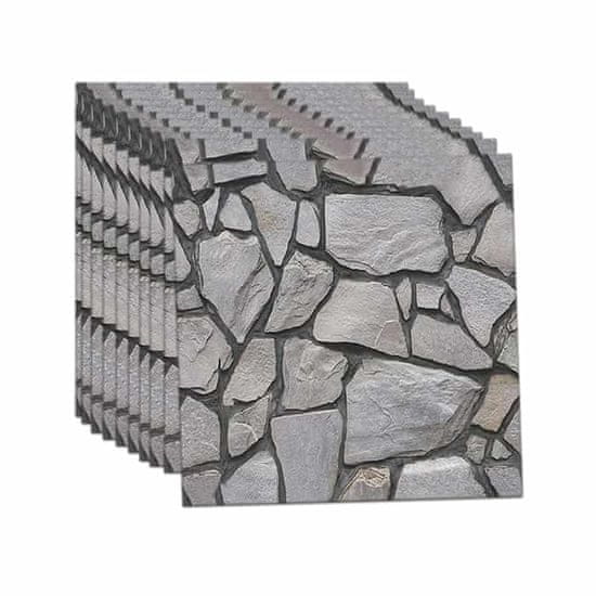 PrimePick Háromdimenziós öntapadós fali matricák kiemelkedő szikla hatással, természetes kiemelkedő kövek hatása természetes hangulatot visz az otthonába vagy irodájába, (10 darab), RocksWall