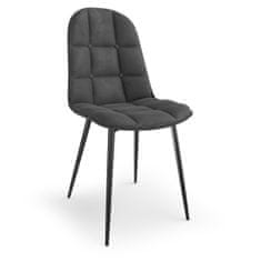 Halmar Étkező szék K417 - szürke (bársony) / fekete