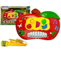 Lean-toys Interaktív alma zongora + mikrofon