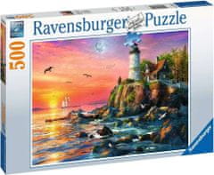 Ravensburger Puzzle világítótorony naplementekor 500 db