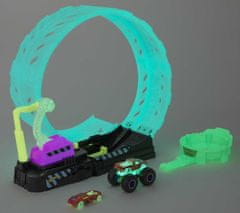 Hot Wheels Monster Trucks Sötétben világító Epikus hurok kihívás játékszett HBN02