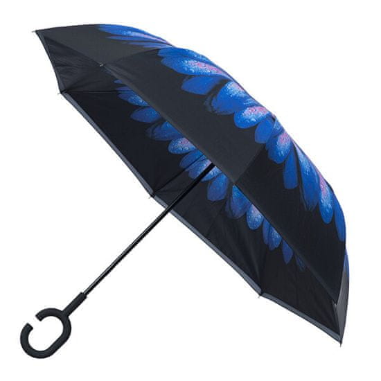 Blooming Brollies Női botesernyő Inside Out Blue Daisy Umbrella EDIOBD