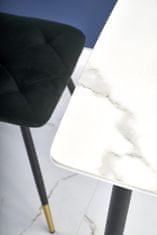 Halmar Étkezőasztal Marco - fehér márvány / fekete