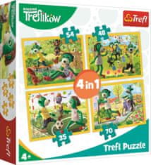 Trefl Treflíci puzzle: Megosztott pillanatok 4 az 1-ben (35,48,54,70 darab)