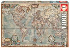 EDUCA Miniatűr puzzle A világ politikai térképe 1000 darab