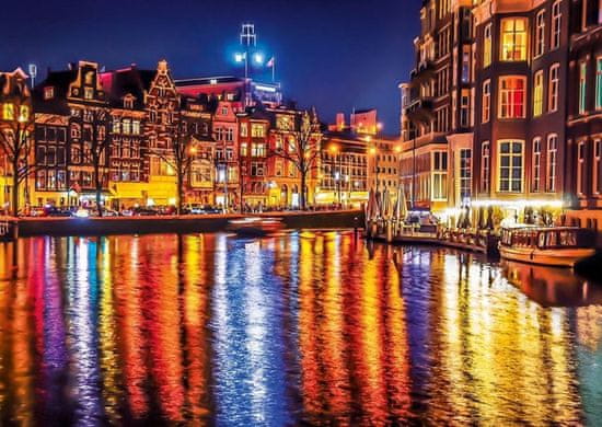 Clementoni Puzzle Night Amsterdam, Hollandia 500 db
