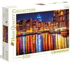 Clementoni Puzzle Night Amsterdam, Hollandia 500 db