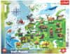 Európa-térkép puzzle állatokkal 25 db