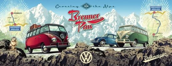 Ravensburger Panoráma kirakó az Alpok felett VW 1000 darabbal