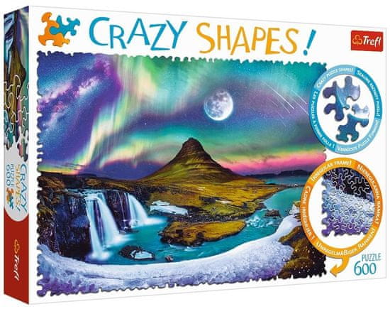 Trefl Crazy Shapes kirakós Északi Fény Izland felett 600 darab