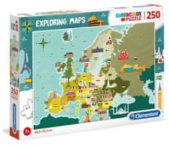 Clementoni Rejtvény Fedezd fel a térképet: Európai országok 250 db