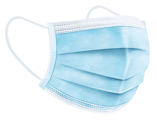 Safelab 10x gyerekvédő maszk higiénikus - 3 rétegű kék cipzáros tasakban
