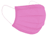 Safelab 10x felnőtt védőmaszk higiénikus - 3 rétegű rózsaszín cipzáras táskában