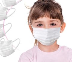 Safelab 10x gyerekvédő maszk higiénikus - 3 rétegű fehér cipzáros tasakban