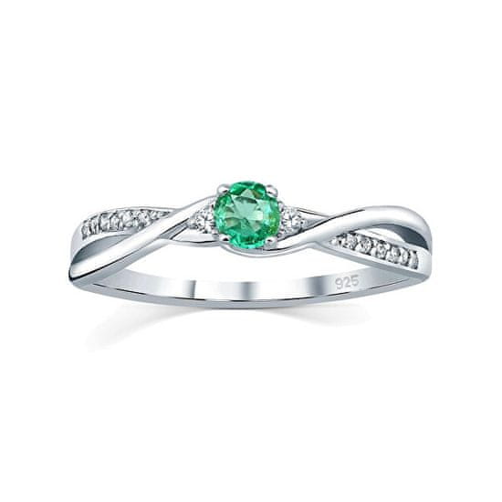 Silvego Ezüst gyűrű valódi természetes smaragddal JJJR1100ER