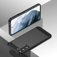 MG Carbon Case Flexible szilikon tok Samsung Galaxy S22 Plus, fekete
