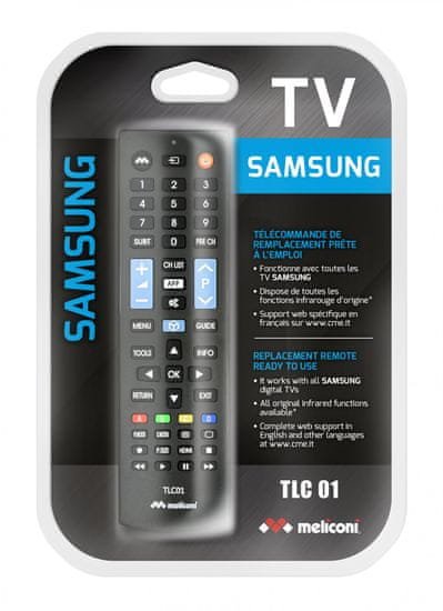 Meliconi TLC01, univerzális távirányító TV Samsung