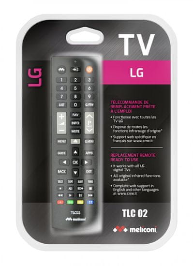 Meliconi TLC02, univerzális távirányító TV LG