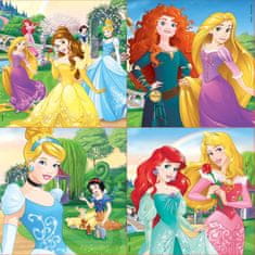 EDUCA Puzzle Disney hercegnő tokban 4 az 1-ben (12,16,20,25 darab)