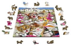 Wooden city Fa puzzle Kittens in Hollywood 2 az 1-ben, 75 darab ECO