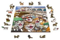 Wooden city Fa puzzle Kiscicák Velencében 2 az 1-ben, 75 darab ECO