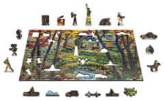 Wooden city Fa puzzle kunyhó az erdőben 2 az 1-ben 400 darab ECO