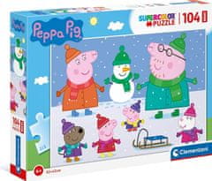 Clementoni Puzzle Peppa Pig: Winter MAXI 104 db