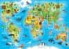 Puzzle térkép a világ állataival 150 darab
