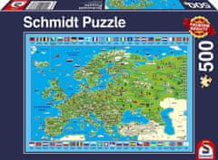 Schmidt Rejtvény Európa illusztrált térképe 500 db