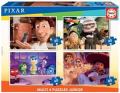 EDUCA Puzzle Pixar - tündérmesék 4 az 1-ben (20,40,60,80 darab)