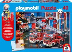 Schmidt Puzzle Playmobil Tűzoltóság 40 db + Playmobil figura