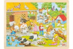 Goki Fából készült puzzle Gyermek Állatkert 48 db