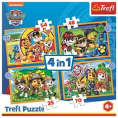 Trefl Puzzle Paw Patrol: Nyaralás 4 az 1-ben (35,48,54,70 darab)