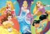 Disney hercegnők puzzle: Édes hercegnők találkozása 100 darab