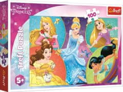 Trefl Disney hercegnők puzzle: Édes hercegnők találkozása 100 darab
