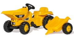 Rolly Toys Pedálos traktor - Dumper Kid CAT pótkocsival