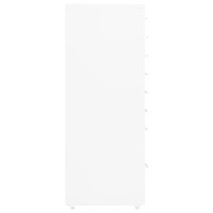 Greatstore fehér fém mobil iratszekrény 28 x 41 x 109 cm
