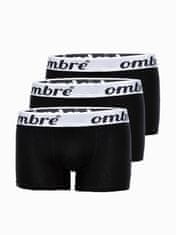 OMBRE Férfi boxeralsó Kay 3 pack fekete M