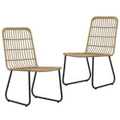 Greatstore 2 db tölgyszínű polyrattan kerti szék