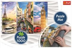 Trefl Puzzle városok kollázsa Párizs-Velence-London 1000 db + Puzzle matrac