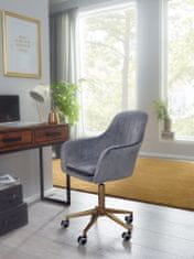 Bruxxi Silen irodai szék, bársony, szürke
