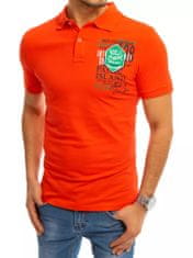 Dstreet férfi mintás galléros póló Ightg narancssárga L