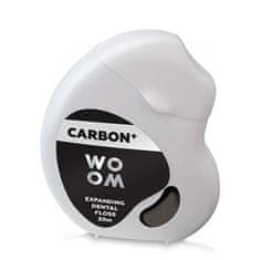 WOOM Fogselyem fekete szén CARBON+ (Expanding Dental Floss) 30 m