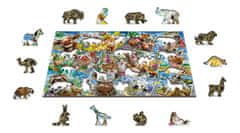 Wooden city Fából készült puzzle Állati képeslap 2 az 1-ben, 505 darab ECO