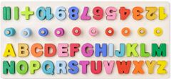 Woody Didaktikai tábla számolással, betűkkel és számjegyekkel