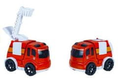 Lean-toys Akkumulátoros tűzoltóállomás + súrlódó autók